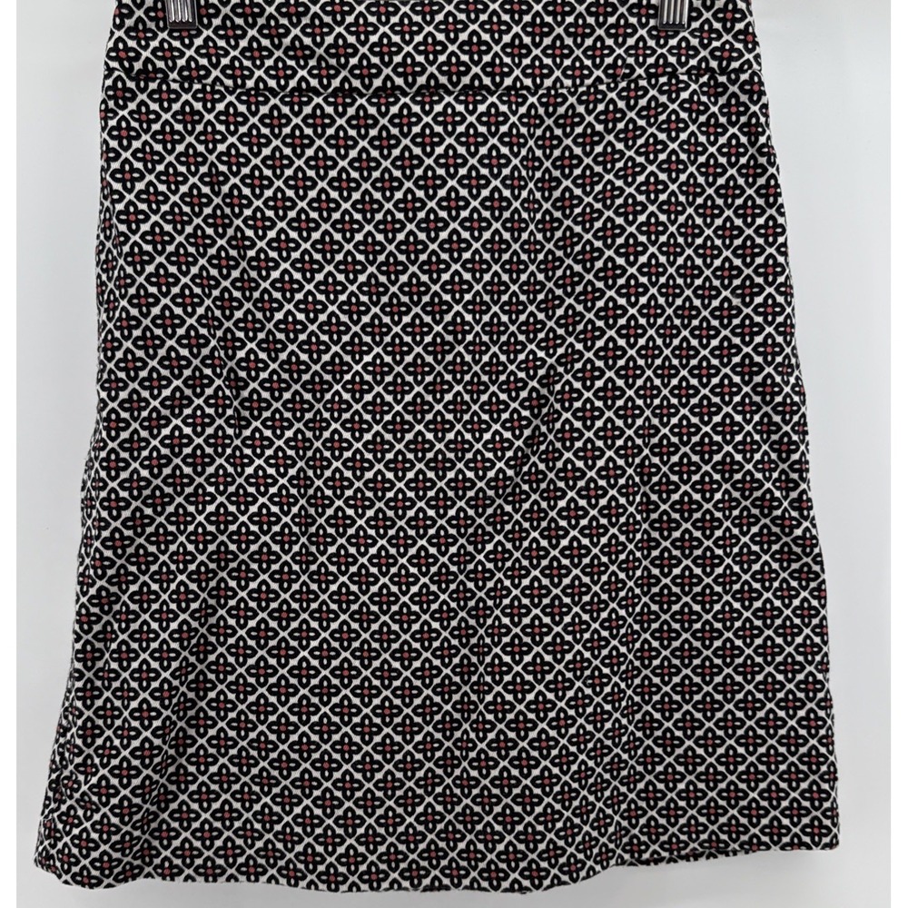 Ann Taylor Cream Black and Pink Ornate‎ Patterned High Waisted Pencil Skirt Sz 2